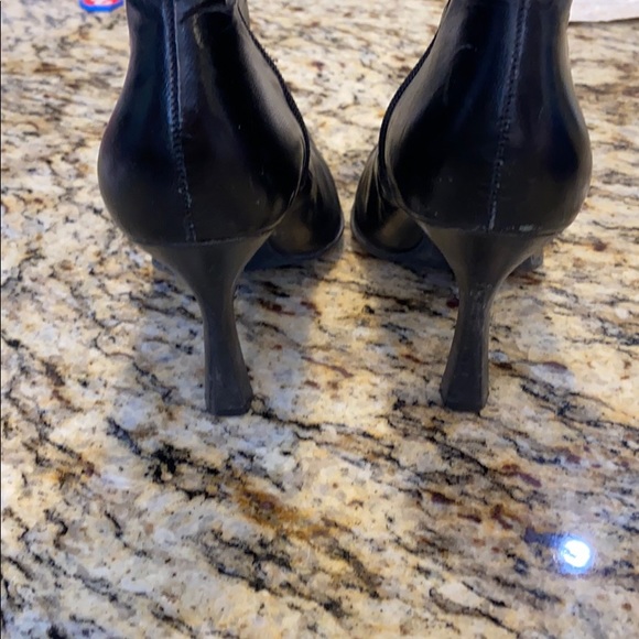 Gianni Bini Black leather mid calf boots - Picture 3 of 4